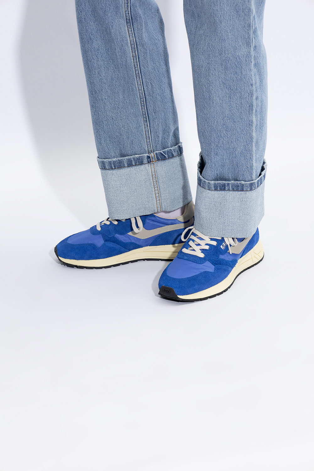 スニーカー AUTRY FW25 REELWIND (WWLM UT27ECRUENSBLUE) Autry Reelwind Low Sneakers In Nylon Suede And Leather Color